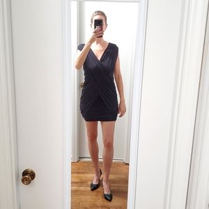 Akiko black cocktail criss-cross dress